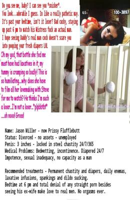 Divorced diaper cuckold loser