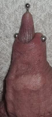 PLAYING WITH MY PIERCED FORESKIN