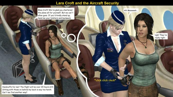 lara croft in handcuffs