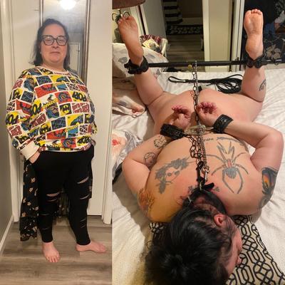 Outra esposa vagabunda Hogtied Nok Set