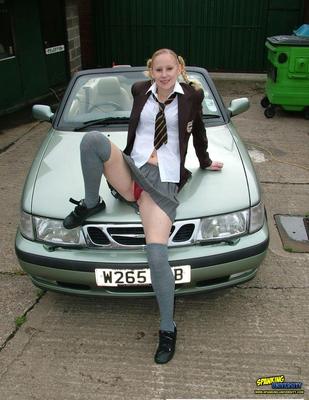 Spanking University outside car