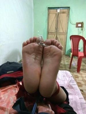 Asian tied feet and toes
