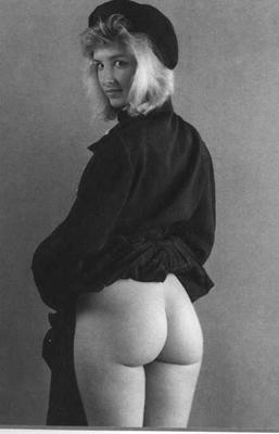 Retro Spanking Janus Blonde tarten shirt and hat paddled