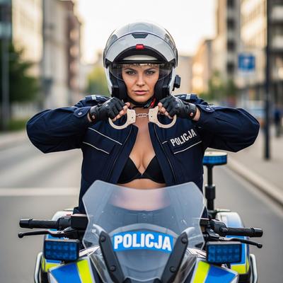 Polish Female Motorcycle Cops