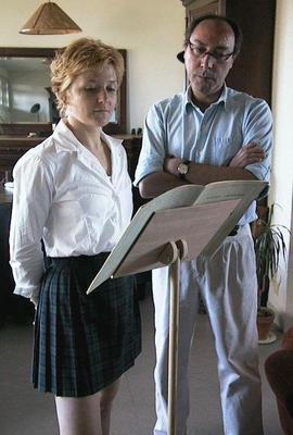Spank and Shame blonde haired mature two men music lesson